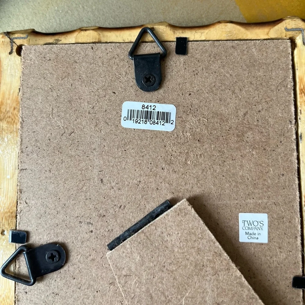 TWO’S COMPANY BROWN BAMBOO PICTURE FRAME SET | SET OF 2 - 4”x6” & 5”x7” | NEW - Picture 3 of 5